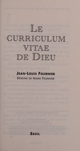 Cover image for Le curriculum vitae de Dieu