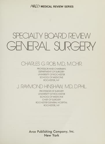 Cover image for Specialty board review, general surgery