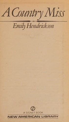 Cover image for A Country Miss