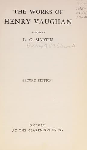 Cover image for The works of Henry Vaughan