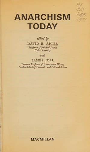 Cover image for Anarchism today
