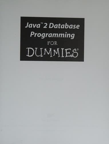 Cover image for Java 2 database programming for dummies