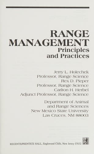 Cover image for Range management
