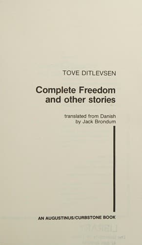 Cover image for Complete freedom and other stories