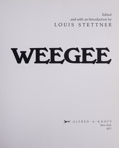 Cover image for Weegee