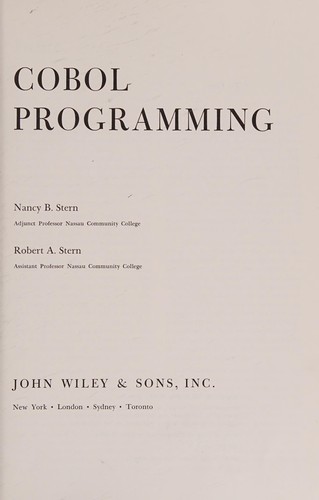 Cover image for COBOL programming