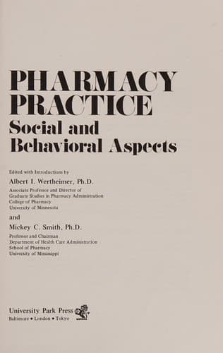 Cover image for Pharmacy practice