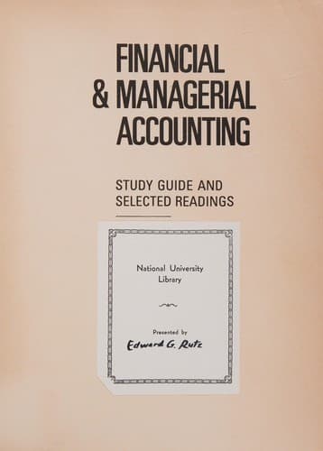 Cover image for Financial & managerial accounting