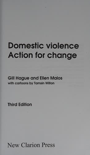 Cover image for DOMESTIC VIOLENCE: ACTION FOR CHANGE.