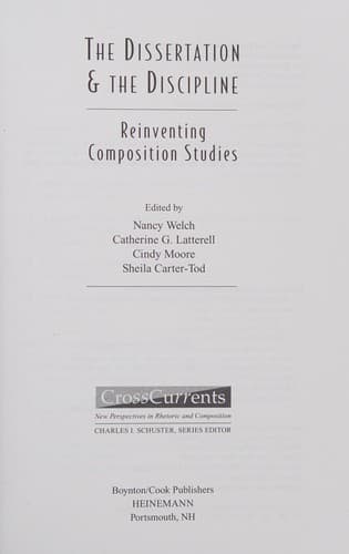 Cover image for The dissertation & the discipline