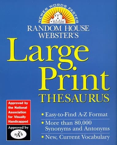 Cover image for Random House Webster's large print thesaurus