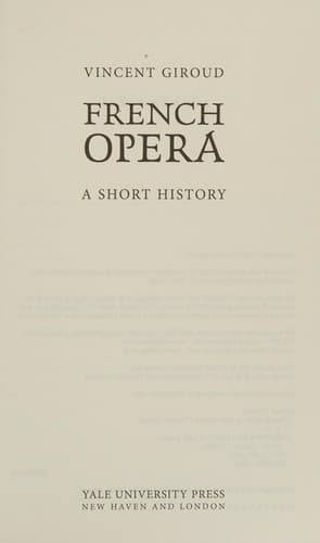 Cover image for French opera