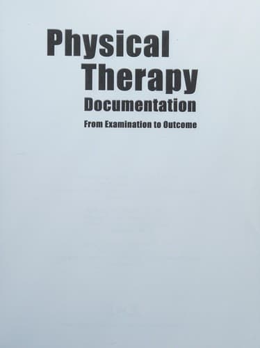 Cover image for Physical Therapy Documentation