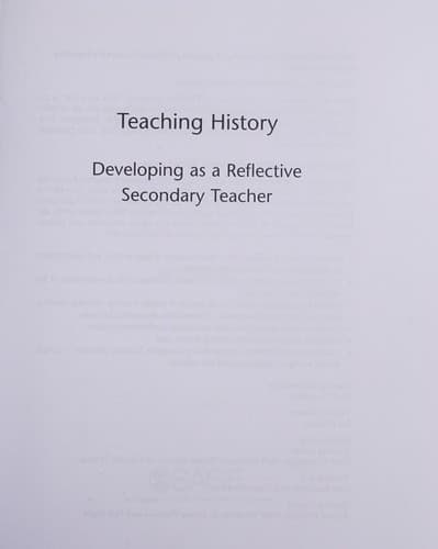 Cover image for Teaching History