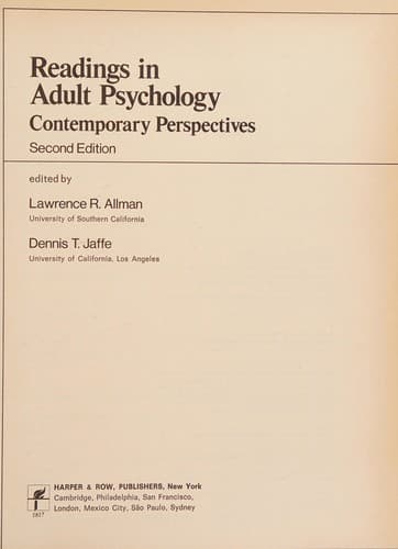 Readings in adult psychology