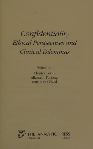 Cover image for Confidentiality