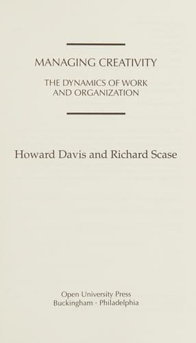 Cover image for Managing creativity