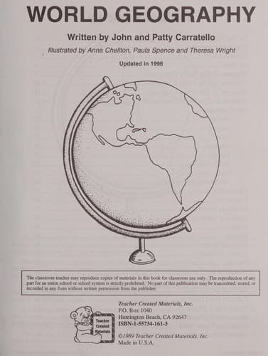 Cover image for World geography