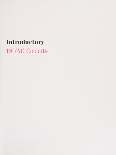 Cover image for Introductory DC/AC circuits