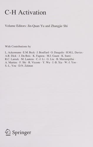 Cover image for C-H activation