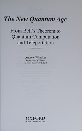Cover image for The new quantum age