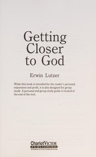 Cover image for Getting closer to God