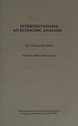 Cover image for Interventionism