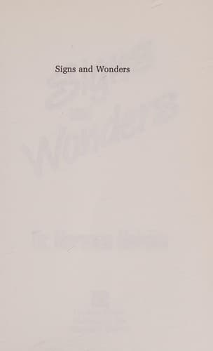 Cover image for Signs and wonders