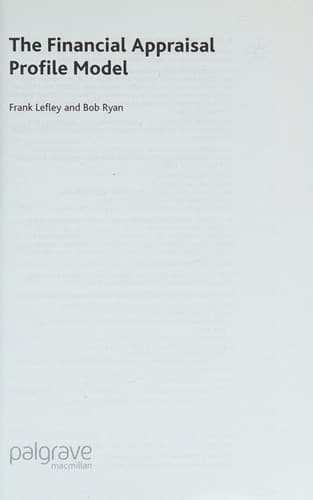 Cover image for FINANCIAL APPRAISAL PROFILE MODEL.