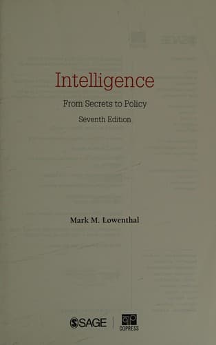 Cover image for Intelligence