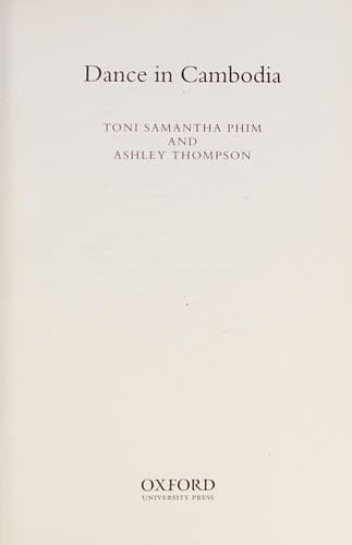 Cover image for Dance in Cambodia