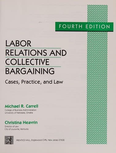 Cover image for Labor relations and collective bargaining