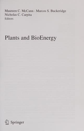Cover image for Plants and BioEnergy
