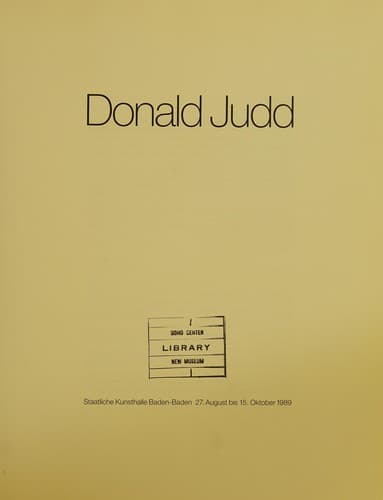 Cover image for Donald Judd