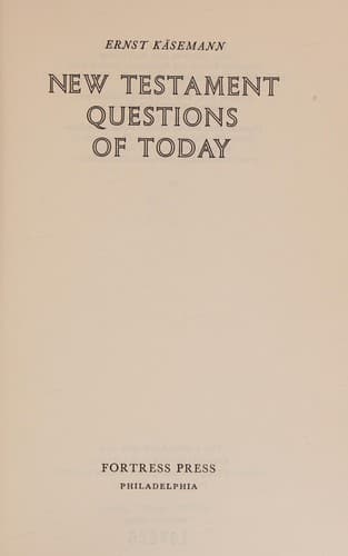 Cover image for New Testament questions of today.