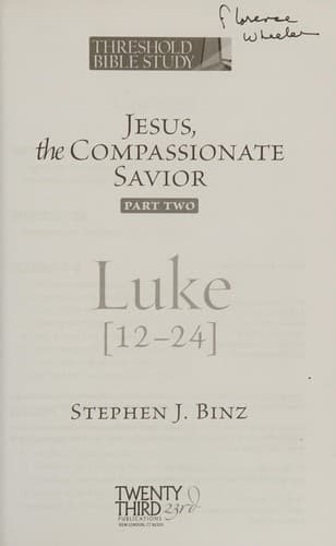 Cover image for Threshold Bible Study