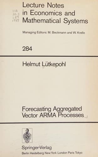 Cover image for Forecasting Aggregated Vector ARMA Processes