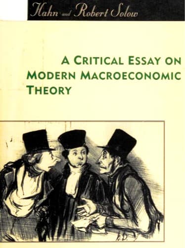 Cover image for A critical essay on modern macroeconomic theory