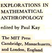 Cover image for Explorations in mathematical anthropology.