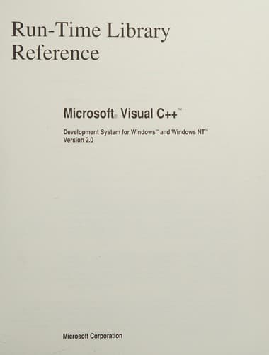 Cover image for Microsoft Visual C++