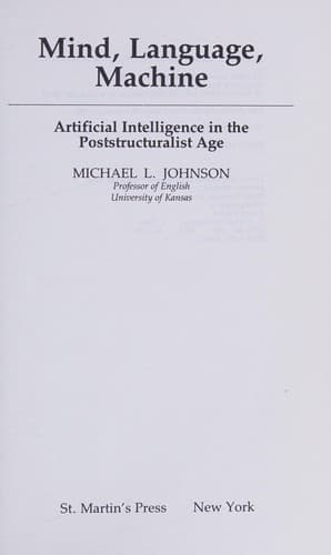 Cover image for Mind, language, machine