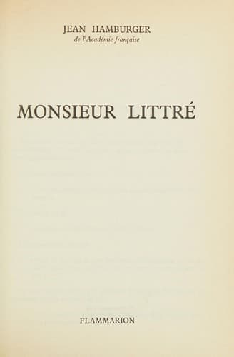 Cover image for Monsieur Littré