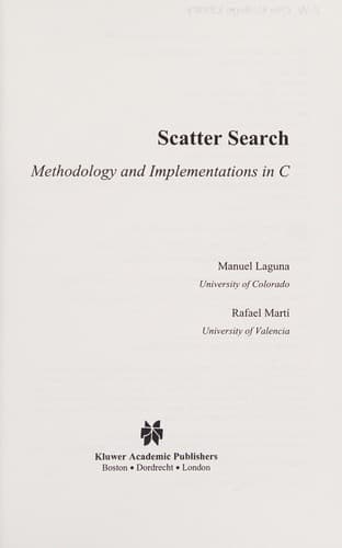 Cover image for Scatter search