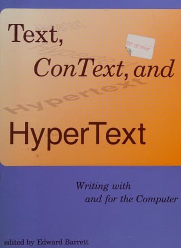 Cover image for Text, context, and hypertext