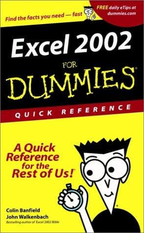 Cover image for Excel 2002 for Dummies Quick Reference