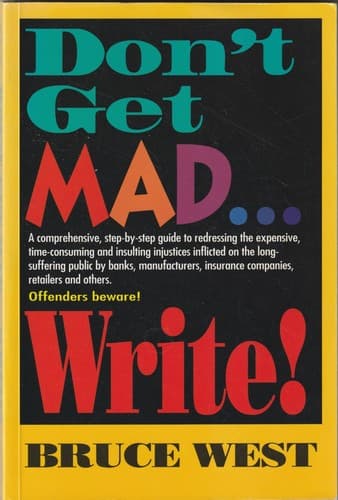 Cover image for Don't get mad-- write!