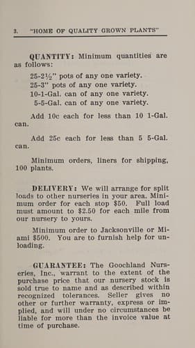 Wholesale price list, 1956-1957