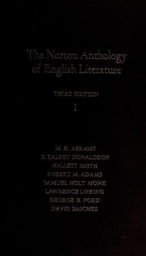 The Norton Anthology of English Literature -- Third Edition -- Volume 1