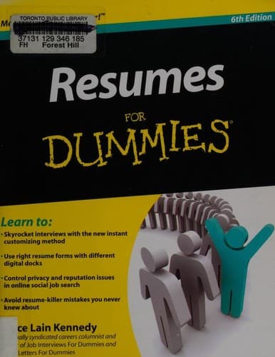 Cover image for Resumes for dummies