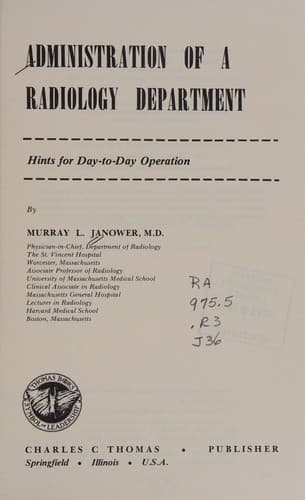 Administration of a radiology department